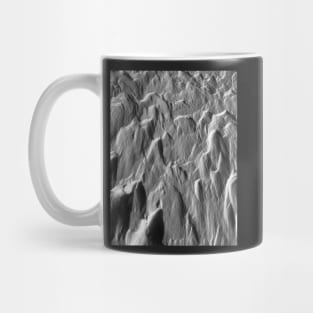 Snowy ridges, icy textures Mug